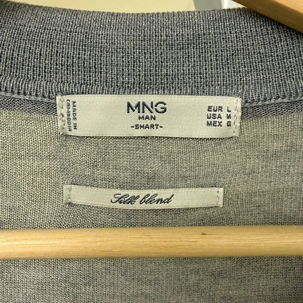 Mango Men's Classic Gray Polo Shirt - Picture 2 of 3